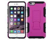 iPhone 6 Plus Case Dual Layer Hybrid Plastic PC Silicone Stand Case Cover For Apple iPhone 6 Plus 5.5 Hot Pink Black
