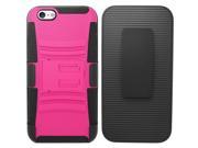 iPhone 6 Plus Case Dual Layer Hybrid Plastic PC Silicone w stand Case Cover For Apple iPhone 6 Plus 5.5 Hot Pink Black
