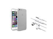 iPhone 6 6S 4.7 inch Case eForCity Clear Clear Bumper Clip on Case White In ear w on off Stereo Headsets for Apple iPhone 6 6S 4.7 inch