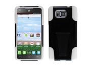 For Alcatel One Touch Sonic LTE A851L Snap LTE 7030Y AT T StraightTalk HYBRID PC SC Combo Cover w Kickstand White HYB