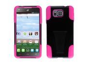 For Alcatel One Touch Sonic LTE A851L Snap LTE 7030Y AT T StraightTalk HYBRID PC SC Combo Cover w Kickstand Hot Pink HYB