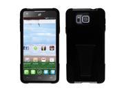 For Alcatel One Touch Sonic LTE A851L Snap LTE 7030Y AT T StraightTalk HYBRID PC SC Combo Cover w Kickstand Black HYB