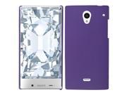 For Sharp Aquos Crystal Boost Rubberized Snap on Cover Purple RP