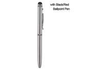 Silver Stylus Pen 66 with Black Red Ball Pens