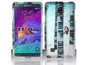 Samsung Galaxy Note 4 Case eForCity Owl Rubberized Hard Snap in Case Cover For Samsung Galaxy Note 4 Blue