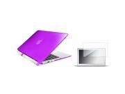 MacBook Air 11 Case eForCity Purple Snap in Rubber Case Reusable Screen Protector Guard Shield for Apple MacBook Air 11