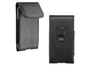 eForCity Vertical Leather Pouch Case Cover w Belt Clip Large