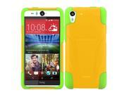 HTC Desire Eye Case eForCity Dual Layer Hybrid Stand Rubberized Hard PC Silicone Case Cover For HTC Desire Eye Yellow Green