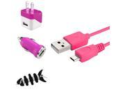 eForCity Hot Pink 6FT Micro USB Data Sync Cable Travel Home Charger For Samsung Galaxy S5 Note 4 Edge Mobile Phone