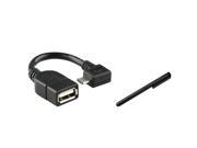 eForCity Micro USB OTG to USB 2.0 Adapter For HTC One S HTC One X XL M7 Black Stylus