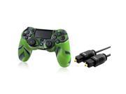 eForCity 6FT Digital Audio Optical Cable Toslink Cord Camouflage Navy Green Case Cover for Sony PS4 Playstation 4