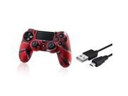 eForCity Black 10FT Micro USB Charger Cable Camouflage Navy Red Skin Case Cover for Sony PS4 Playstation 4