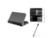 eForCity Clear TPU Gel Rubber Soft Skin Case Retractable Pen Stylus Screen Protector for Nintendo 3DS XL
