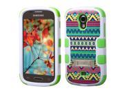 eForCity Tribal Sun Electric Green TUFF Hybrid Phone Protector Cover with Stand for Samsung Galaxy Light