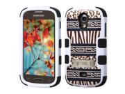 eForCity Zebra Skin Leopard Skin Black TUFF Hybrid Protector Cover with Stand for Samsung Galaxy Light