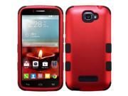 eForCity Titanium Red Black TUFF Hybrid Phone Protector Cover for Alcatel One Touch Fierce 2