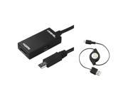 eForCity Micro USB to HDMI MHL Adapter Retractable Cable For Samsung Galaxy S III S IV i9500 SV S5 Note III N9000