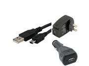 eForCity Micro USB Charger Set 3 in 1 Car Wall Cable for HTC One M7 M8 Mini LG G2 G3 Nexus Samsung S4 S3 Moto G X