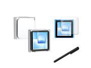 eForCity Black Stylus + Clip-on Crystal Case + Screen Protector For Apple iPod Nano 6 6th 6G Gen eForCity Black Stylus + Clip-on Crystal Case + Screen Protector For Apple iPod Nano 6 6th 6G Gen