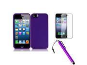 eForCity Purple Fashion Cute Design Pattern Hard Case Cover Skin Film Pen For Apple iPhone 5 5S