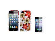 eForCity Hibiscus Flower Romance Hard Snap On Cover Case For Apple iPhone 5S 5 5th LCD Film