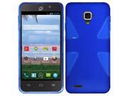 ZTE Rapido Case eForCity TPU Rubber Candy Skin Case Cover For ZTE Rapido Blue