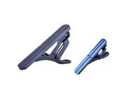 eForCity 2 Packs 1.5 Plain Tie Clip Combo Purple Blue