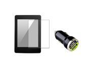 eForCity Anti Glare Screen Protector with 2 Port USB Car Charger Adapter For Amazon Kindle Paperwhite