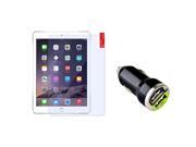 eForCity Clear Screen Protector Guard with 2 Port USB Car Charger Adapter For Apple iPad Air 1 Air 2