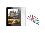 eForCity Reusable Screen Protector with 10 Piece Stylus For Apple iPad 2 3 4