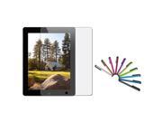 eForCity Reusable Anti Glare Screen Protector with 10 Piece Stylus For Apple iPad 2 3 4