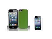 Apple iPhone 5 5S Case eForCity Leather Case Cover for Apple iPhone 5 5S w Screen Protector Green Silver