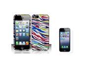 Apple iPhone 5 5S Case eForCity Zebra Hard Snap in Case Cover for Apple iPhone 5 5S w Screen Protector Colorful