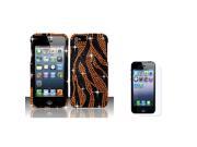 Apple iPhone 5 5S Case eForCity Zebra Diamond Hard Snap in Case Cover for Apple iPhone 5 5S w Screen Protector Colorful