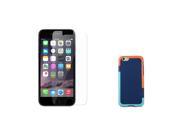 Apple iPhone 6 Plus 6S Plus 5.5 inch Case eForCity PC TPU Rubber Case Cover for Apple iPhone 6 Plus 6S Plus 5.5 inch w Screen Protector Blue Orange