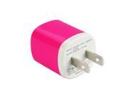 REIKO 1A5V USB Mini Travel Adapter Hot Pink