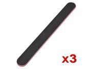 eForCity 3 pack Black Cushioned Beauty Salon Spa Sanding Nail Files Buffer Buffing