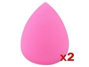 eForCity 2x Pink Lady Makeup Sponge Blender Flawless Water Shape Design Droplets