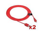 eForCity 2 pack Red 10 Micro USB Controller Charging Cable for Sony PS4 Xbox One