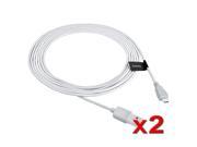 eForCity 2 pack White 10 Micro USB Controller Charging Cable for Sony PS4 Xbox One