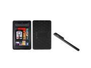 eForCity Transparent Smoke Solid Hole Pattern Gummy Case Black Touch Stylus compatible with Kindle Fire