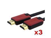 eForCity 3 Pack 6FT HDMI Cable 2160P Ethernet 3D For Bluray HDTV