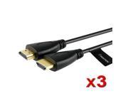 eForCity 3 Pack 6 FT HDMI Cable M M 1080P for PS3 DVD HDTV DTS