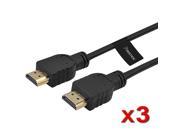 eForCity 3 Pack 6 FT High Speed HDMI Cable Cord M M For HDTV Plasma LCD DLP TV