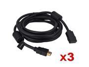 eForCity 3 Pack High Speed HDMI Cable M F Extension 10FT