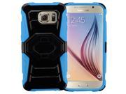 Samsung Galaxy S6 Case eForCity Dual Layer [Shock Absorbing] Protection Hybrid Stand PC Silicone Case Cover for Samsung Galaxy S6 SM G920 Black Blue