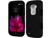 LG G Flex 2 Case eForCity Dynamic Dual Layer [Shock Absorbing] Protection Hybrid Rubberized Hard PC Silicone Case Cover for LG G Flex 2 Black