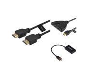eForCity Video Kit Micro USB SlimPort Switch Splitter HDMI Cable For LG G4 G3 G2 G Flex Pro 2 Optimus Amazon Fire HD 2014