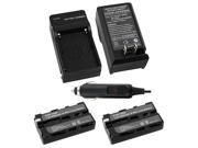 eForCity 2 Battery Compatible With Sony NP F550 NP F570 Charger