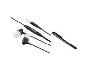 eForCity 3x Black Stylus Pen Black Headset Compatible with Samsung© Galaxy S3 i9300 N7100 S4 i9500